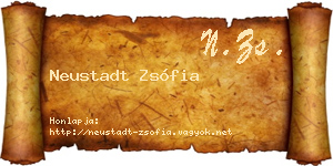 Neustadt Zsófia névjegykártya